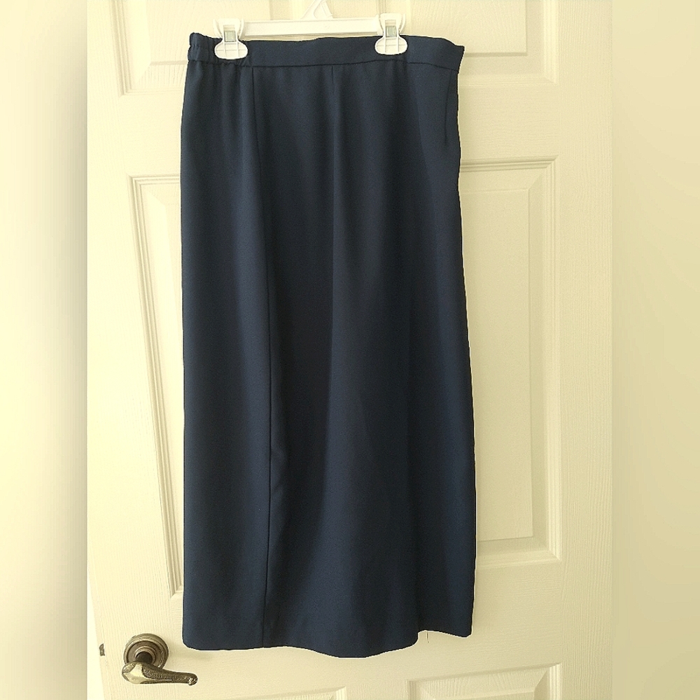 Navy Blue Maxi Pencil Skirt